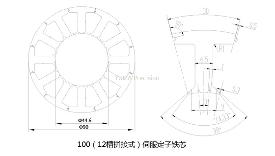 物質的な等級ブラシレスAC Servo 90mmを押すラミネーションの誘導電動機